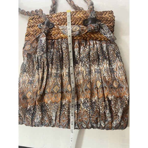 Cappelli Straworld Handbag Fabric Multi Colored Boho Purse - Picture 10 of 12